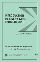 Book Cover for Introduction to Linear Goal Programming by James P. Ignizio