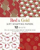 Book Cover for Red & Gold Gift Wrapping Papers - 12 Sheets by Tuttle Studio