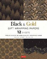 Book Cover for Black & Gold Gift Wrapping Papers - 12 Sheets by Tuttle Studio