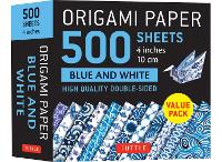 Book Cover for Origami Paper 500 sheets Blue and White 4