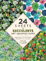 Book Cover for Succulents Gift Wrapping Paper - 24 sheets by Tuttle Studio