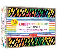 Book Cover for Rainbow Watercolors Note Cards, 24 Blank Cards by Tuttle Studio