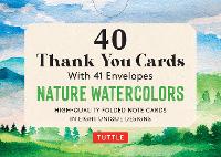 Book Cover for Nature Watercolors, 40 Thank You Cards with Envelopes by Tuttle Studio