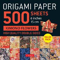 Book Cover for Origami Paper 500 sheets Kimono Flowers 6