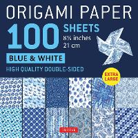 Book Cover for Origami Paper 100 sheets Blue & White 8 1/4