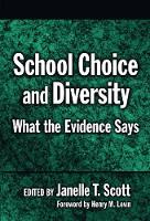 Book Cover for School Choice and Diversity by Janelle Scott