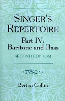 Book Cover for The Singer's Repertoire, Part IV by Berton Coffin