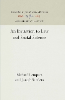 Book Cover for An Invitation to Law and Social Science by Richard Lempert, Joseph Sanders