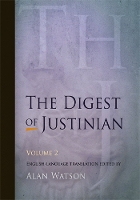 Book Cover for The Digest of Justinian, Volume 2 by Alan Watson