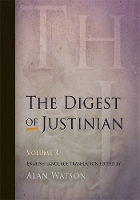 Book Cover for The Digest of Justinian, Volume 3 by Alan Watson