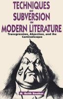 Book Cover for Techniques of Subversion in Modern Literature by M.Keith Booker