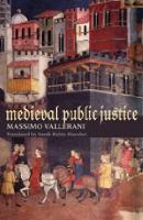 Book Cover for Medieval Public Justice by Massimo Vallerani