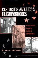 Book Cover for Restoring America's Neighborhoods by Michael R. Greenberg