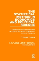 Book Cover for The Statistical Method in Economics and Political Science by P. Sargant Florence