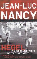 Book Cover for Hegel by Jean-Luc Nancy