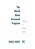 Book Cover for The World Bank Research Program 2005-2007 by World Bank