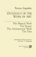 Book Cover for Ontology of the Work of Art by Roman Ingarden