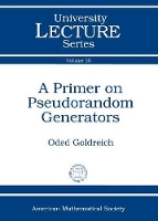 Book Cover for A Primer on Pseudorandom Generators by Oded Goldreich