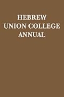 Book Cover for Hebrew Union College Annual, Volume 86 by David H. Aaron