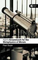 Book Cover for Kant's 'Groundwork for the Metaphysics of Morals' by Dr Paul (Brown University, USA) Guyer