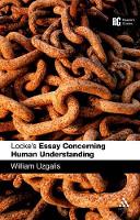 Book Cover for Locke's 'Essay Concerning Human Understanding' by Professor William Uzgalis