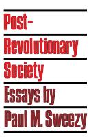 Book Cover for Post-revolutionary Society by Paul M. Sweezy