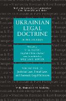 Book Cover for Ukrainian Legal Doctrine: Volume 5(2): Judicial Law, Penal Law, and Forensic Legal Sciences by V. La. Tatsyi