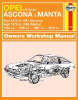 Book Cover for Opel Ascona & Manta (B Series) (Sept 75 - 88) Haynes Repair Manual by Haynes Publishing