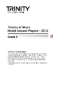 Book Cover for Trinity College London Music Theory Model Answer Papers (2014) Grade 2 by Trinity College London