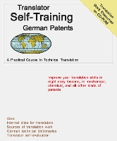 Book Cover for Translator Self Training German Patents by Morry Sofer