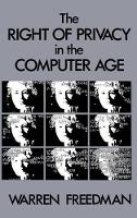 Book Cover for The Right of Privacy in the Computer Age by Warren Freedman