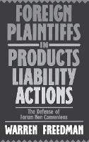 Book Cover for Foreign Plaintiffs in Products Liability Actions by Warren Freedman