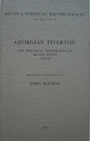 Book Cover for Georgian Tiverton, The Political Memoranda of Beavis Wood 1768-98 by John Bourne