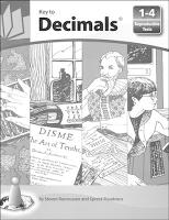 Book Cover for Key to Decimals, Books 1-4, Reproducible Tests by McGraw Hill