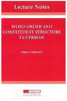 Book Cover for Word Order and Constituent Structure in German by Hans Uszkoreit
