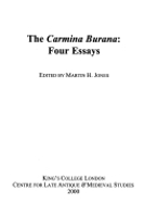 Book Cover for The Carmina Burana: Four Essays by Martin H Jones