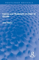 Book Cover for Cases and Materials on Sale of Goods by John Adams