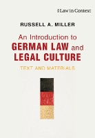 Book Cover for An Introduction to German Law and Legal Culture by Russell A Washington and Lee University, Virginia Miller