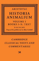 Book Cover for Aristotle: 'Historia Animalium': Volume 1, Books I-X: Text by Aristotle