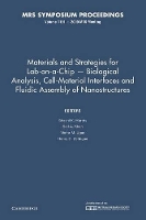 Book Cover for Materials and Strategies for Lab-on-a-Chip — Biological Analysis, Cell-Material Interfaces and Fluidic Assembly of Nanostructures: Volume 1191 by Sashi K Northeastern University, Boston Murthy