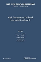 Book Cover for High-Temperature Ordered Intermetallic Alloys IX: Volume 646 by Joachim H Schneibel