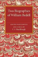 Book Cover for Two Biographies of William Bedell by E. S. Shuckburgh