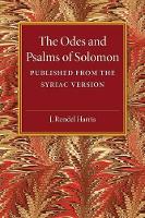 Book Cover for The Odes and Psalms of Solomon by J. Rendel Harris