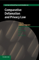 Book Cover for Comparative Defamation and Privacy Law by Andrew T University of Melbourne Kenyon