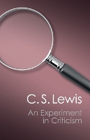 Book Cover for An Experiment in Criticism by C. S. Lewis