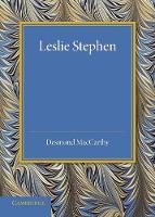 Book Cover for Leslie Stephen by Desmond MacCarthy