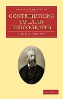 Book Cover for Contributions to Latin Lexicography by Henry Nettleship