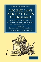 Book Cover for Ancient Laws and Institutes of England by Benjamin Thorpe