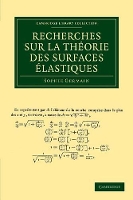 Book Cover for Recherches sur la théorie des surfaces élastiques by Sophie Germain