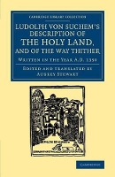 Book Cover for Ludolph von Suchem's Description of the Holy Land, and of the Way Thither by Ludolf von Suchem